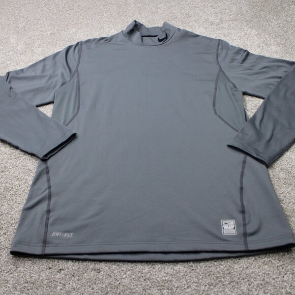 Nike Pro Combat Shirt Mens Large Fitted Compression Dri-Fit Stretch L/S Pullover - Picture 2 of 15